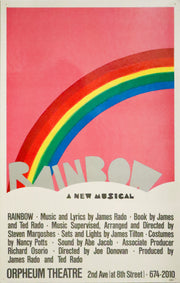 1972 American Theatre (Broadway) Window Card, Rainbow